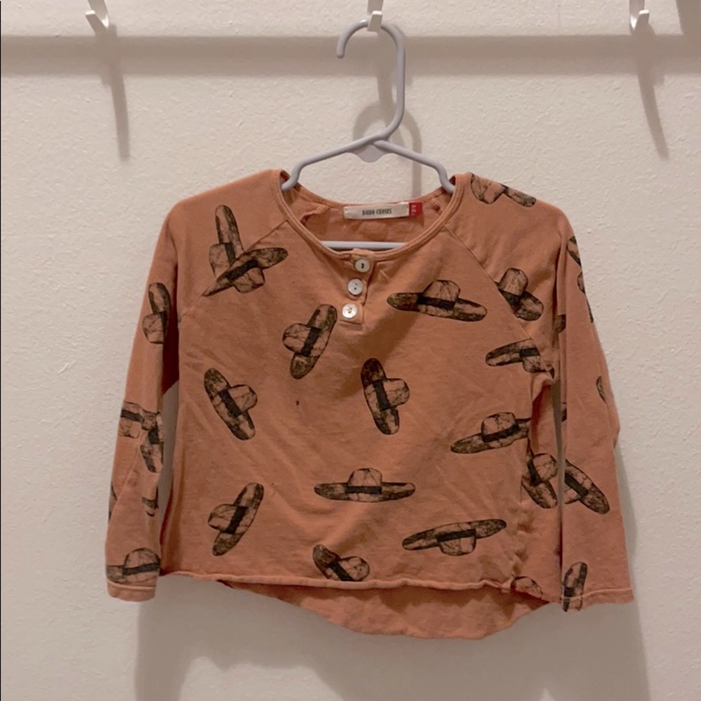BOBO CHOOSES Sombrero / Hat Long Sleeve Tee 2-3y